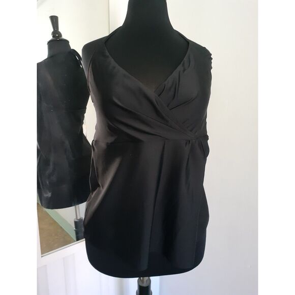 Kona Sol Black Solid Padded Bra Halter Tankini Swim Top Size M NWT - Picture 1 of 8
